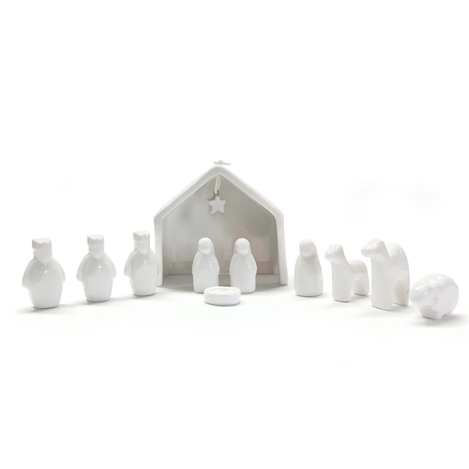 East Of India Porcelain Nativity Set 3 East Of India Porcelain Nativity Set