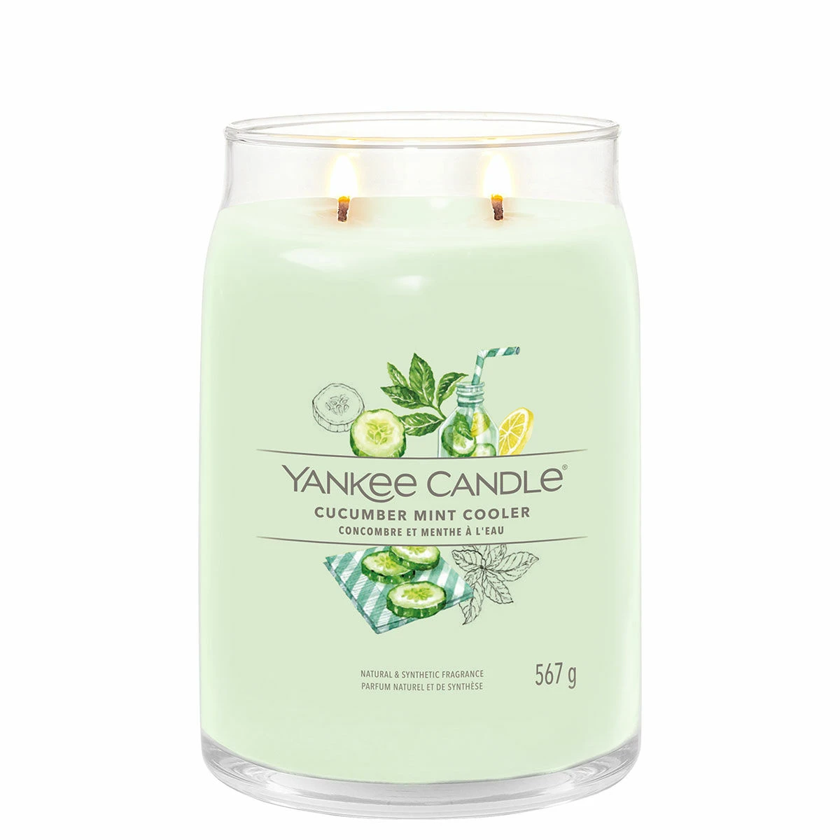 Yankee Candle Cucumber Mint Cooler Signature Large Jar Candle 4 Yankee Candle Cucumber Mint Cooler Signature Large Jar Candle - Image 2