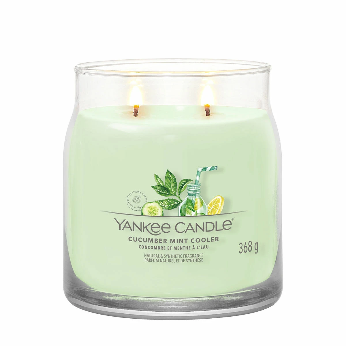 Yankee Candle Cucumber Mint Cooler Signature Medium Jar Candle 4 Yankee Candle Cucumber Mint Cooler Signature Medium Jar Candle - Image 2