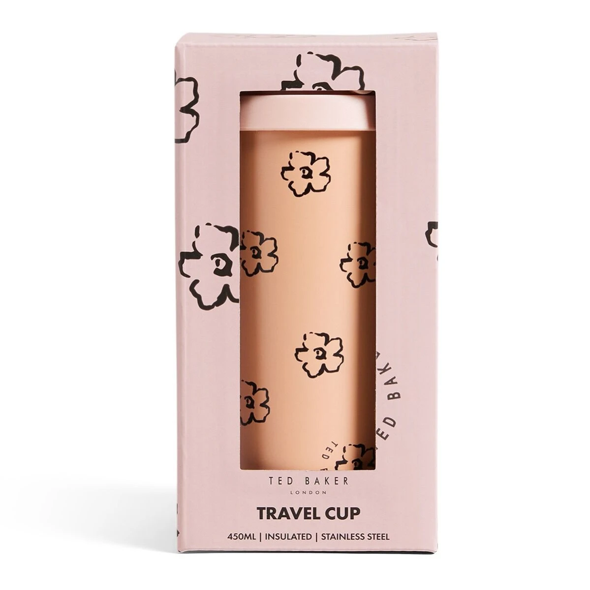 Ted Baker BETTANI Magnolia Flower Pink 450ml Large Travel Cup 4 Ted Baker BETTANI Magnolia Flower Pink 450ml Large Travel Cup - Image 2