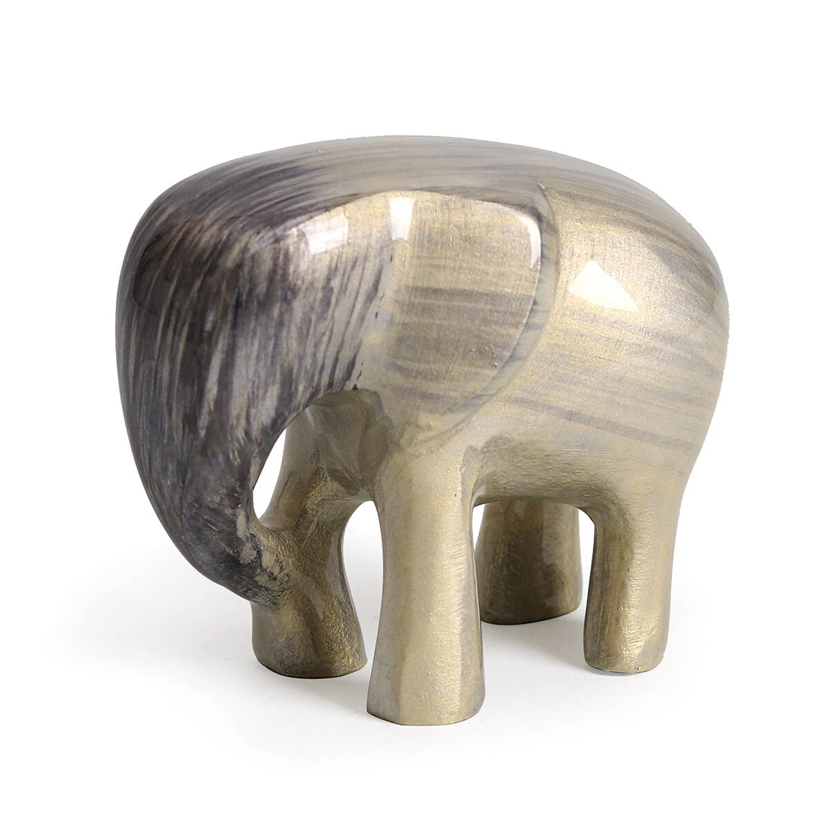 Tilnar Art Aluminark Brushed Silver Large Elephant Ornament 4 Tilnar Art Aluminark Brushed Silver Large Elephant Ornament - Image 2
