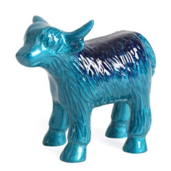 Tilnar Art Aluminark Brushed Aqua Extra Large Highland Cow