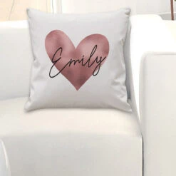 Personalised Rose Gold Heart Name Only Cushion 7 Personalised Rose Gold Heart Name Only Cushion -Yanke Home Shop 4004392 pmc personalised rose gold heart name only cushion 2