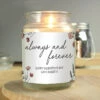 Personalised ‘Always & Forever’ Large Scented Jar Candle -Yanke Home Shop 4004740