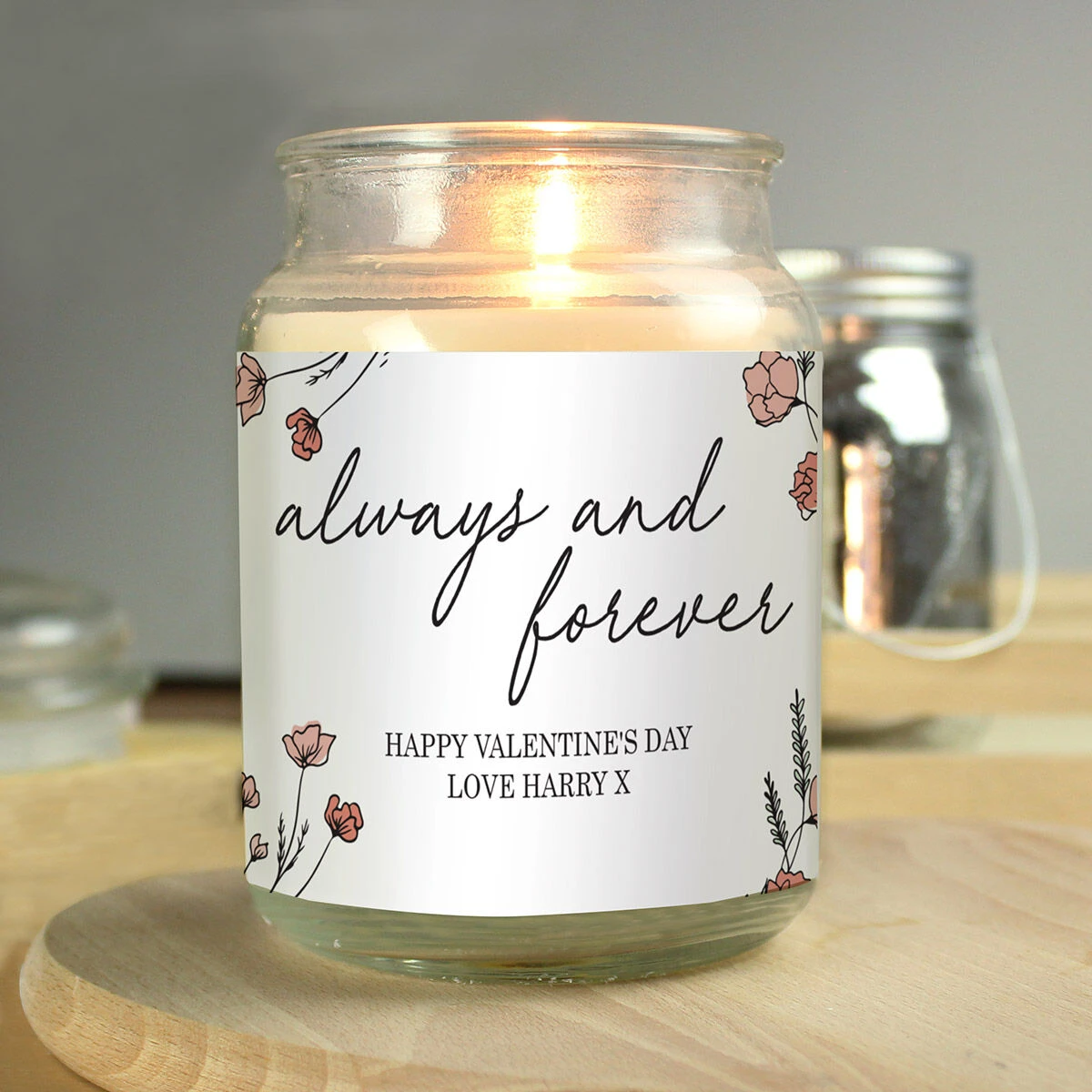 Personalised ‘Always & Forever’ Large Scented Jar Candle 3 Personalised ‘Always & Forever’ Large Scented Jar Candle