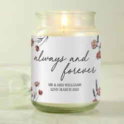Personalised ‘Always & Forever’ Large Scented Jar Candle 9 Personalised ‘Always & Forever’ Large Scented Jar Candle -Yanke Home Shop 4004740 2