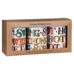 Emma Bridgewater Brighter World Set Of Three Round Caddies -Yanke Home Shop bri2900 emma bridgewater brighter world set of three round caddies 3