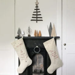East Of India Christmas Dear Santa Linen Stocking 9 East Of India Christmas Dear Santa Linen Stocking -Yanke Home Shop east of india eoi 3354b christmas dear santa linen stocking 4