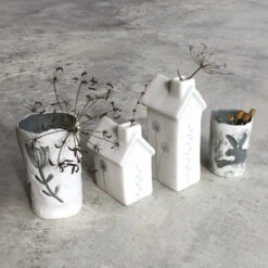 East Of India Small House Flower Vase 15 East Of India Small House Flower Vase -Yanke Home Shop east of india eoi 5621 grey flower jug 3 2