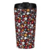 Eco Chic Black Ditsy Flowers Stainless Steel Travel Coffee Cup -Yanke Home Shop eco chic n014 disty black flowers stainless steel travel coffee cup 01