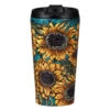 Eco Chic Sunflowers Stainless Steel Travel Coffee Cup -Yanke Home Shop eco chic n015 sunflowers stainless steel travel coffee cup 01