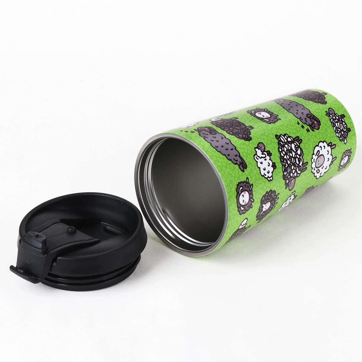 Eco Chic Green Sheep Stainless Steel Travel Coffee Cup 5 Eco Chic Green Sheep Stainless Steel Travel Coffee Cup - Image 3