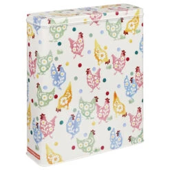 Emma Bridgewater Polka Spring Chicken Tall Slim Rectangular Storage Tin