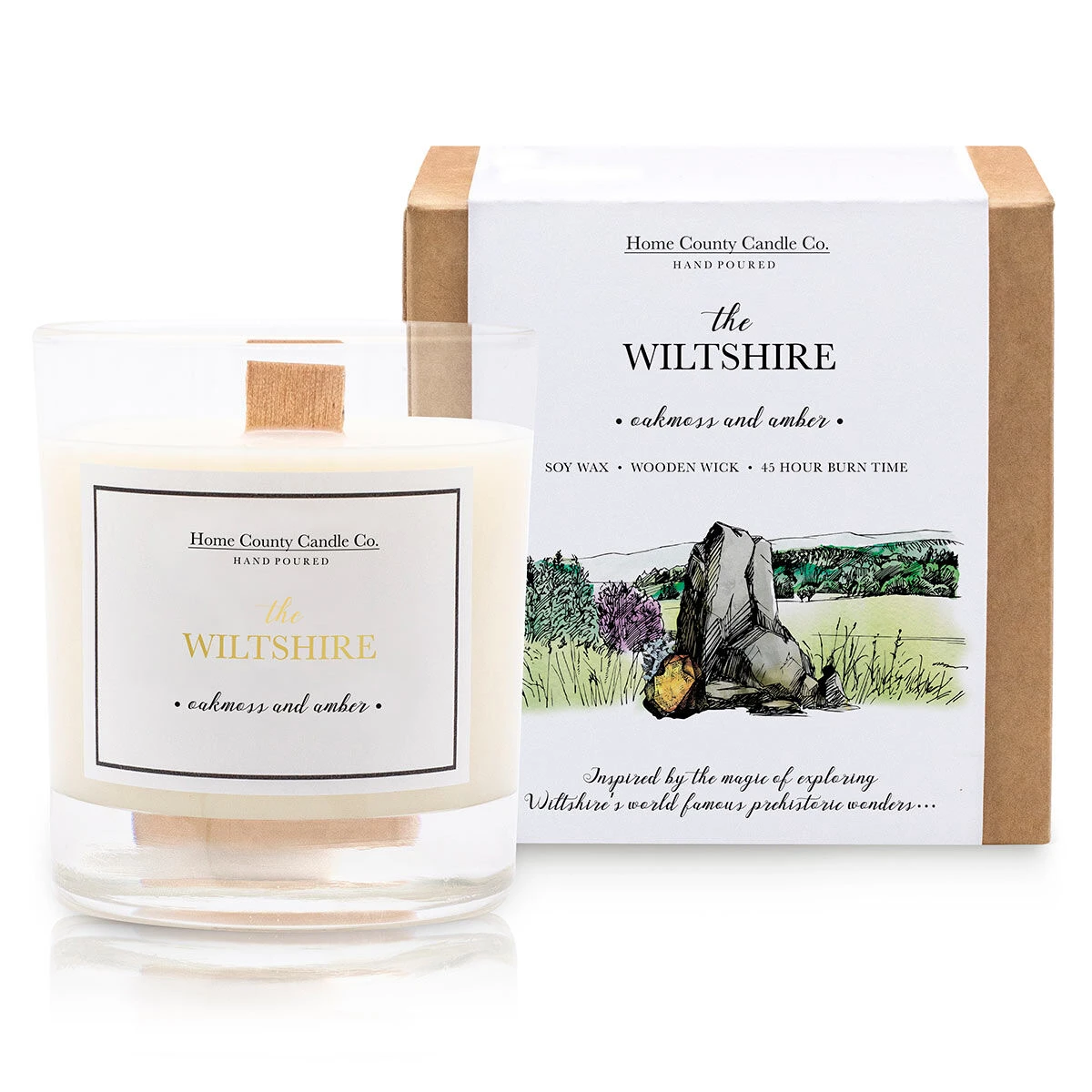 Home County Candle Co. The Wiltshire - Oakmoss & Amber Soy Candle 3 Home County Candle Co. The Wiltshire - Oakmoss & Amber Soy Candle