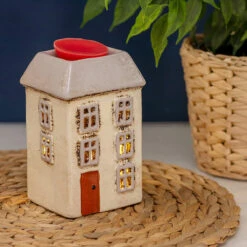 Shudehill Village Pottery Cream House Wax Melt & Oil Warmer -Yanke Home Shop joe davies 320030 shudehill village pottery cream house wax melt oil warmer lifestyle 2