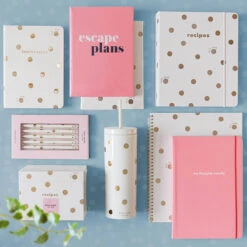 Kate Spade New York Gold Dot With Script Acrylic Tumbler With Straw -Yanke Home Shop kate spade gold dot and pink lifestyle 6