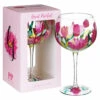 Lynsey Johnstone Hand Painted Pink Tulips Gin Glass -Yanke Home Shop lesser pavey lp49748 lynsey johnstone pink tulips gin glass 1