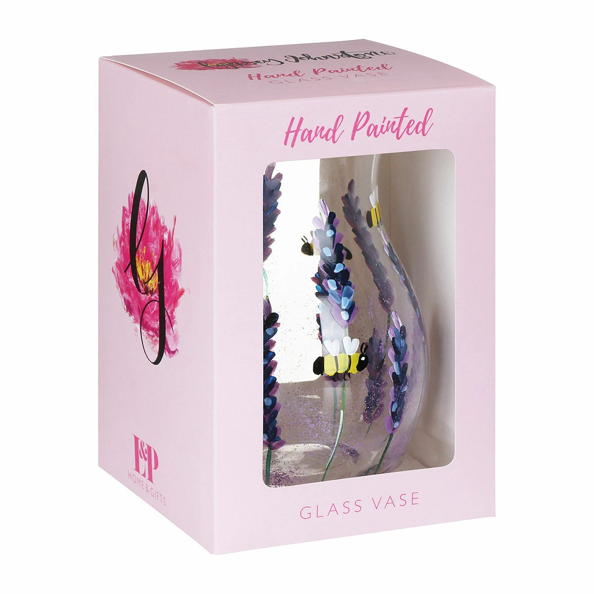 Lynsey Johnstone Hand Painted Bees & Lavender Posy Vase 8 Lynsey Johnstone Hand Painted Bees & Lavender Posy Vase - Image 6