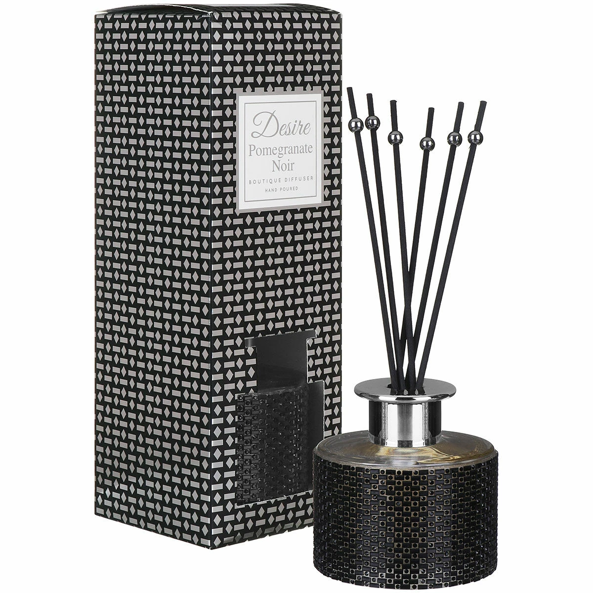 Desire Black Diamante Pomegranate Noir 200ml Reed Diffuser 4 Desire Black Diamante Pomegranate Noir 200ml Reed Diffuser - Image 2