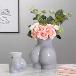 Desire Grey Body Derriere Vase -Yanke Home Shop lesser and pavey lp48106 grey derriere vase lifestyle 2