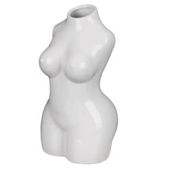 Desire White Body Torso Vase -Yanke Home Shop lesser and pavey lp48224 white body torso vase 01