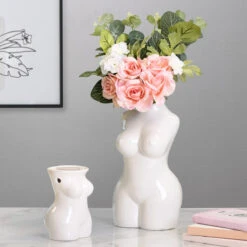 Desire White Body Torso Vase -Yanke Home Shop lesser and pavey lp48224 white body torso vase lifestyle 3
