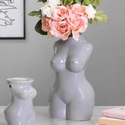 Desire Grey Body Torso Vase