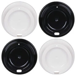 Kate Spade New York Black & White Stripe/Dot Set Of Four Travel Cups -Yanke Home Shop lifeguard press 217049 kate spade travel cup set 3