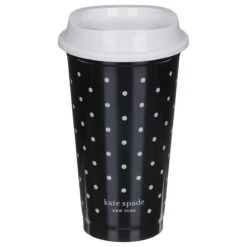 Kate Spade New York Black & White Stripe/Dot Set Of Four Travel Cups -Yanke Home Shop lifeguard press 217049 kate spade travel cup set 4