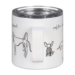 Kate Spade New York Dog Party Stainless Steel Travel Coffee Mug With Handle -Yanke Home Shop lifeguard press 222643 kate spade dog party stainless steel travel coffee mug 4