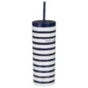 Kate Spade New York Navy Stripe Acrylic Tumbler With Straw -Yanke Home Shop lifeguard press 223241 kate spade navy stripe tumbler 01