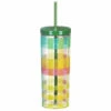 Kate Spade New York Garden Plaid Acrylic Tumbler With Straw -Yanke Home Shop lifeguard press 230937 kate spade garden plaid acrylic tumbler 1 1