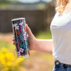 Kate Spade New York Fall Floral Acrylic Thermal Mug -Yanke Home Shop lifeguard press kate spade 216648 fall floral acrylic thermal mug lifestyle