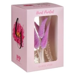 Lynsey Johnstone Hand Painted Purple Pampas Hourglass Vase -Yanke Home Shop lynsey johnstone lp49172 hand painted purple pampas vase 3