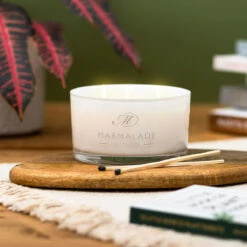 Marmalade Of London Pacific Orchid & Sea Salt 400g 3 Wick Glass Soy Candle 13 Marmalade Of London Pacific Orchid & Sea Salt 400g 3 Wick Glass Soy Candle -Yanke Home Shop marmalade 400g 3 wick glass candle lifestyle 1 1