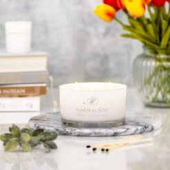 Marmalade Of London Pink Pepper & Plum 400g 3 Wick Glass Soy Candle 14 Marmalade Of London Pink Pepper & Plum 400g 3 Wick Glass Soy Candle -Yanke Home Shop marmalade 400g 3 wick glass candle lifestyle 3 2