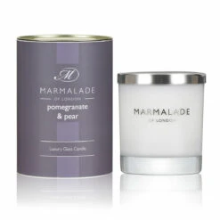 Marmalade Of London Pomegranate & Pear 230g Luxury Glass Soy Candle