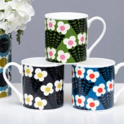 Orla Kiely Green Bunch Of Stems Large Mug -Yanke Home Shop mclaggan orla kiely bunch of stems large mugs range lifestyle 2