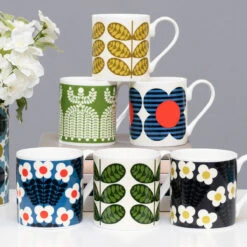 Orla Kiely Blue Bunch Of Stems Large Mug -Yanke Home Shop mclaggan orla kiely mugs collection nov2021 lifestyle 5