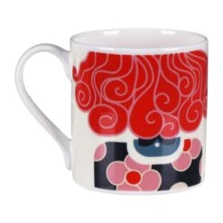 Orla Kiely Dee Dee Red Large Mug -Yanke Home Shop mclaggan smith orla kiely msqok171 dee dee red large mug 03