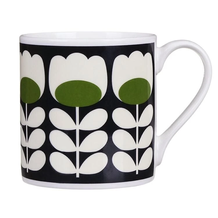 Orla Kiely Green Tulip Stem Large Mug 3 Orla Kiely Green Tulip Stem Large Mug