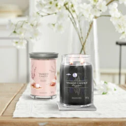 Yankee Candle Pink Sands Signature Large Tumbler Candle -Yanke Home Shop midsummers night pink sands signature collection lifestyle 1 1