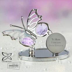 Personalised Crystocraft Butterfly Ornament -Yanke Home Shop p0104h99 1 1
