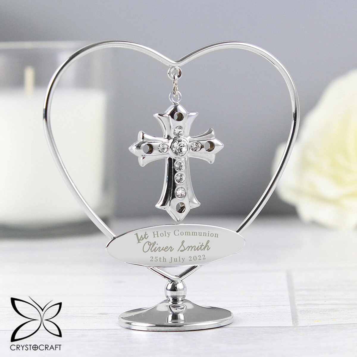 Personalised 1st Holy Communion Crystocraft Cross Ornament 8 Personalised 1st Holy Communion Crystocraft Cross Ornament - Image 6