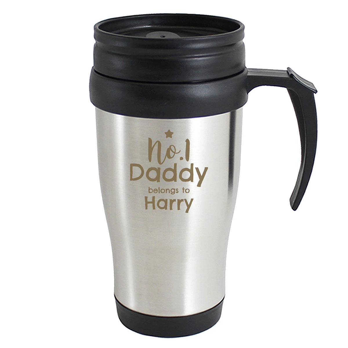 Personalised No.1 Daddy Travel Mug 6 Personalised No.1 Daddy Travel Mug - Image 4