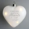Personalised 'Forever In Our Hearts' LED Hanging Glass Heart -Yanke Home Shop p0107f87