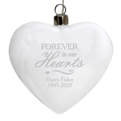 Personalised 'Forever In Our Hearts' LED Hanging Glass Heart 7 Personalised 'Forever In Our Hearts' LED Hanging Glass Heart -Yanke Home Shop p0107f87 1