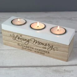 Front Page -Yanke Home Shop p0111c43 pmc personalised in loving memory triple tea light box 2