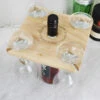 Personalised ‘Time For Wine’ Four Wine Glass Holder & Bottle Holder -Yanke Home Shop p0111c96 pmc personalised four wine glass holder and bottle holder 1