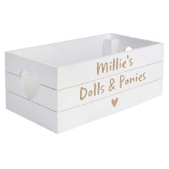 Personalised Free Text Heart White Wooden Crate -Yanke Home Shop p0111d48 personalised free text heart white wooden crate 5
